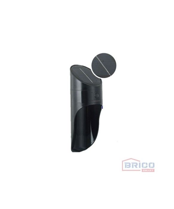 APPLIQUE SOLAIRE LED AVEC DETECTEUR 6500K NOIRE