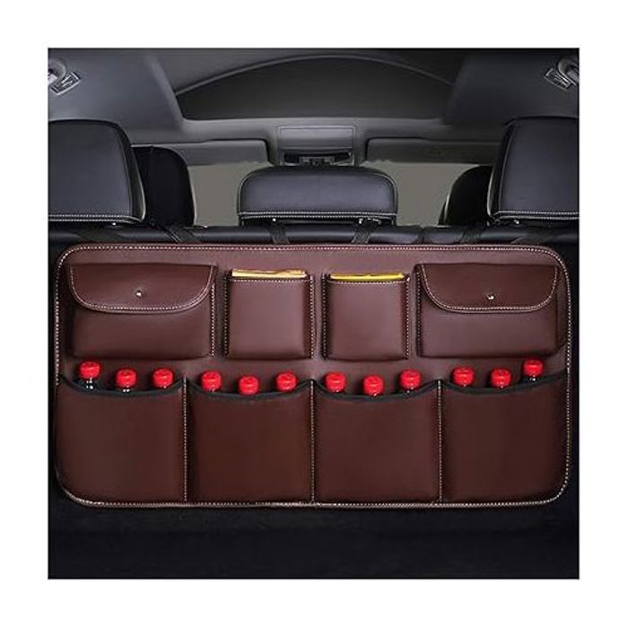 Sac de rangement en cuir PU pour siège arrière de voiture