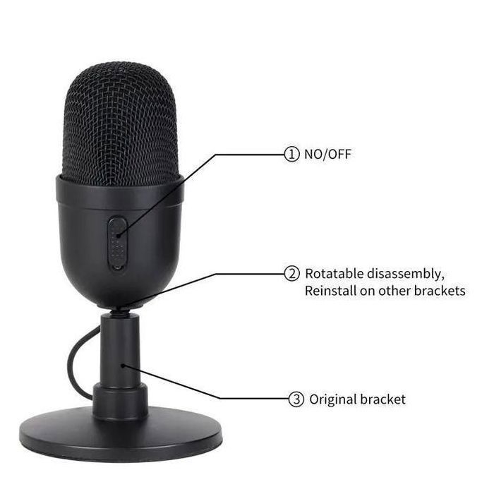 Microphone USB - G20 - Filaire - Haute qualité - Réduction de bruit - Portable
