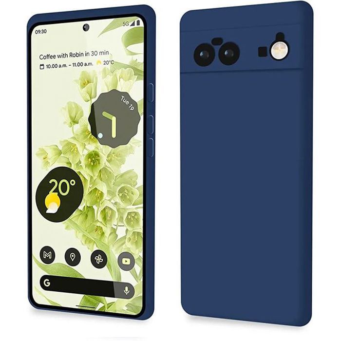 Pochette Silicone pour google pixel 6 : Bleu