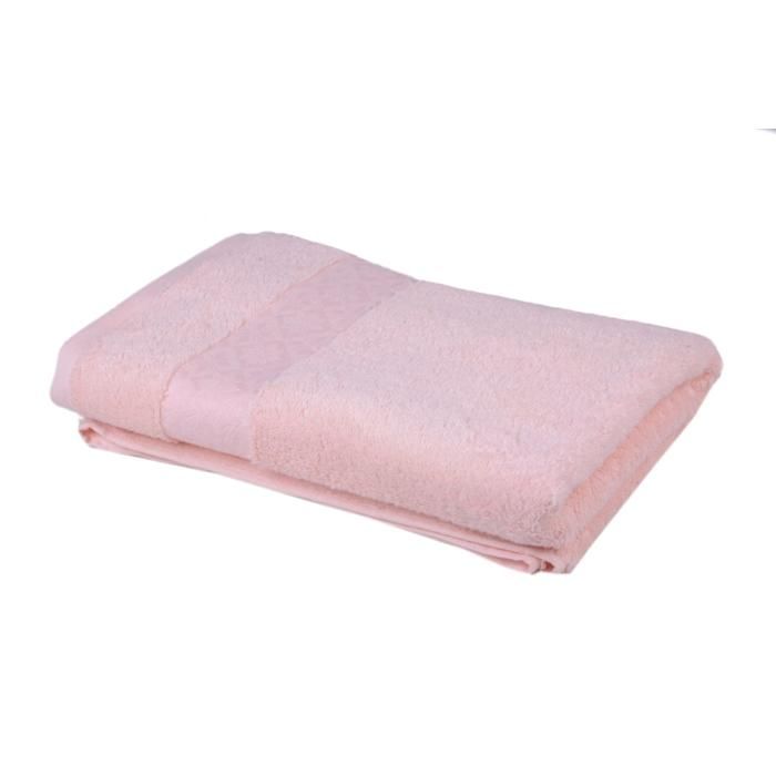 Serviette - LILLY - Rose douce - 70x140 cm - Absorbante - Élégante