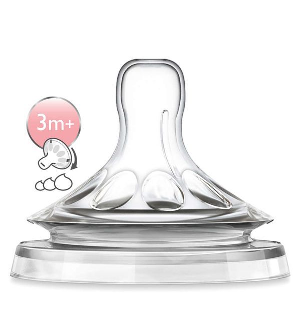 Avent - SCF655/27 - Tétine Natural 3 mois et + (Débit Variable)