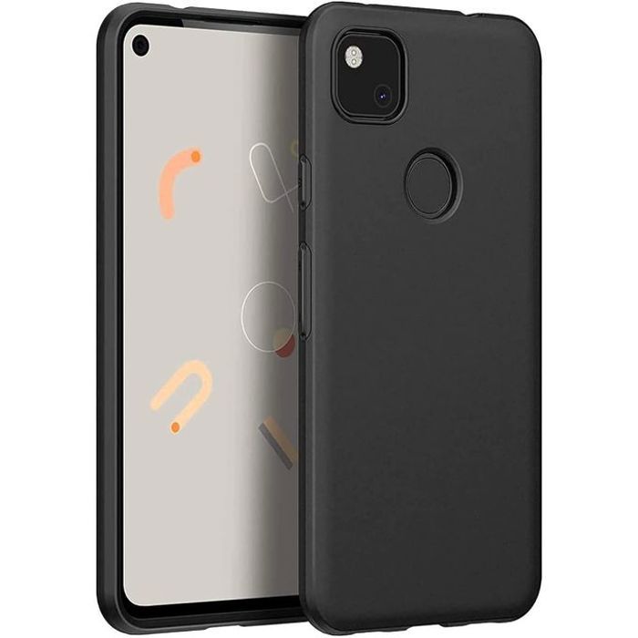 Pochette Silicone pour google pixel 4A : Noir