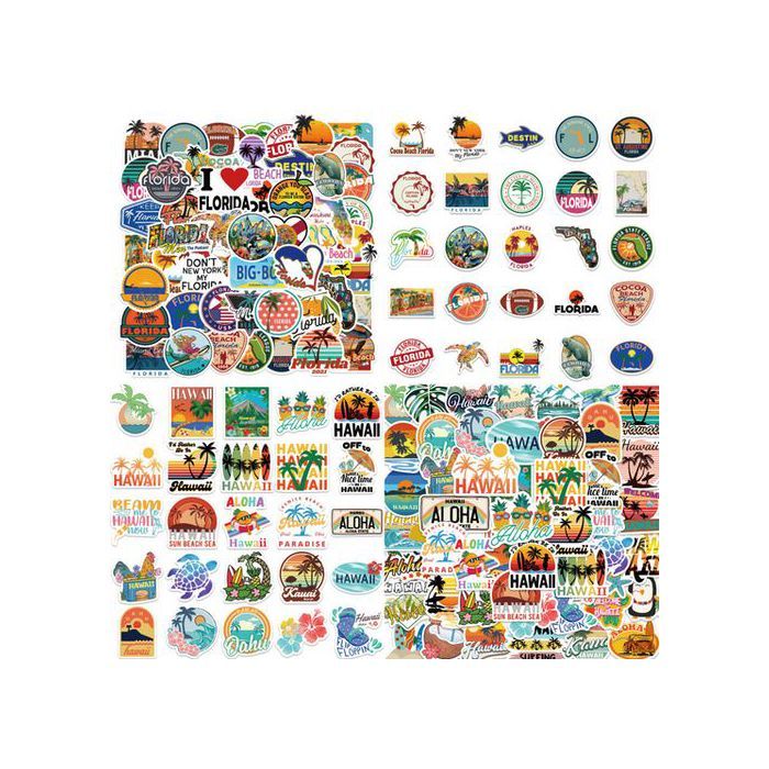 60pcs Beaches Stickers