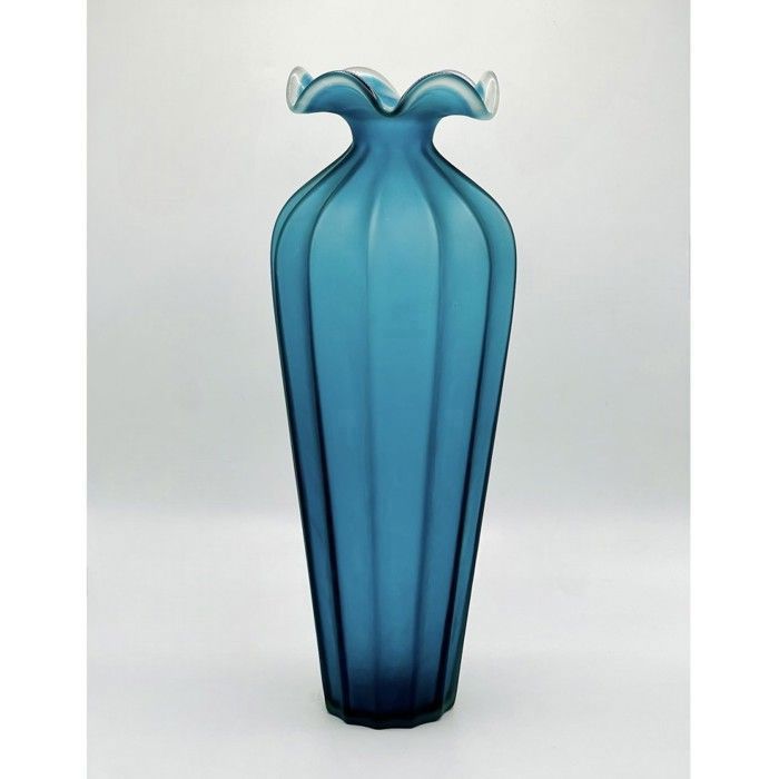 Vase décoratif - MAISON ACACIA - HL1745SB-1 - Verre bleu mate - 17.5x45.5 cm - Élégance chic