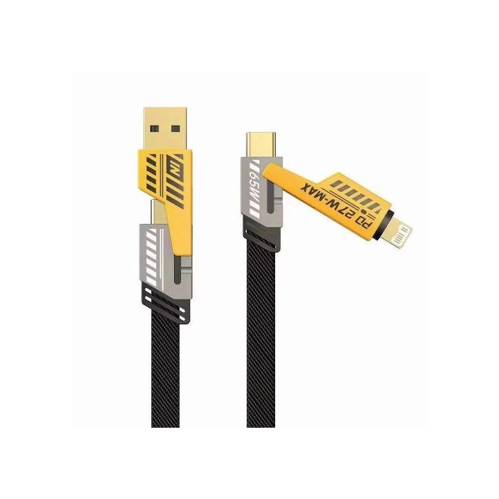Câble Chargeur Multi USB 4 en 1, Charge Rapide, pour ordinateur portable IPhone IPad Etc