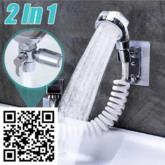 Douchette à Main et Pomme de Douche pour Robinet Évier, Ensemble Pratique pour Salle de Bain