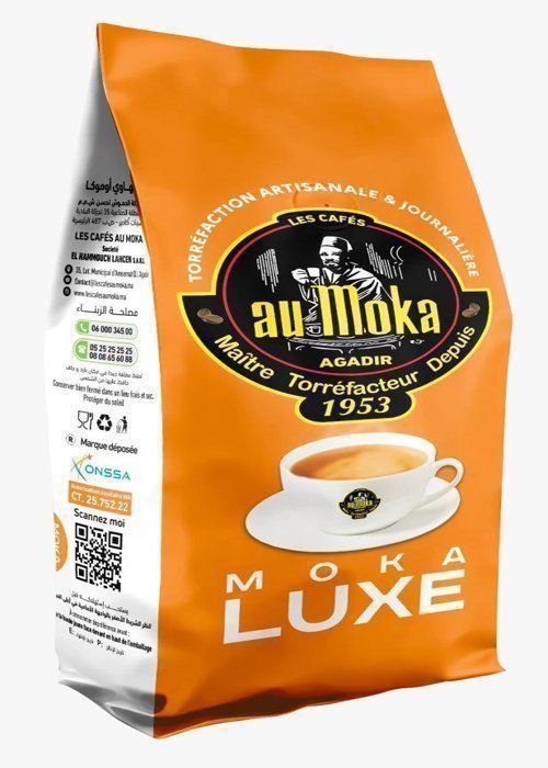 Café Moka Lux En Grains 1kg 40% Robusta 60% Arabica Supremo Colombie