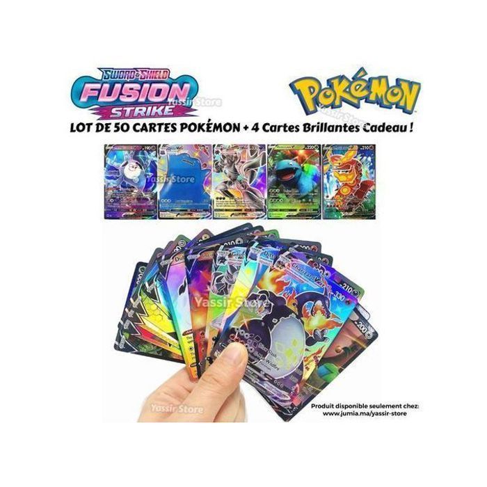 Lot de 50 cartes fusion strike + 4 cartes brillantes offerte