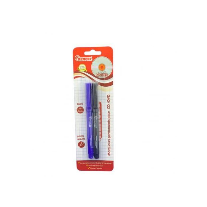 Memory Paquet 2 Marqueur Permanent Réf : M04/CD