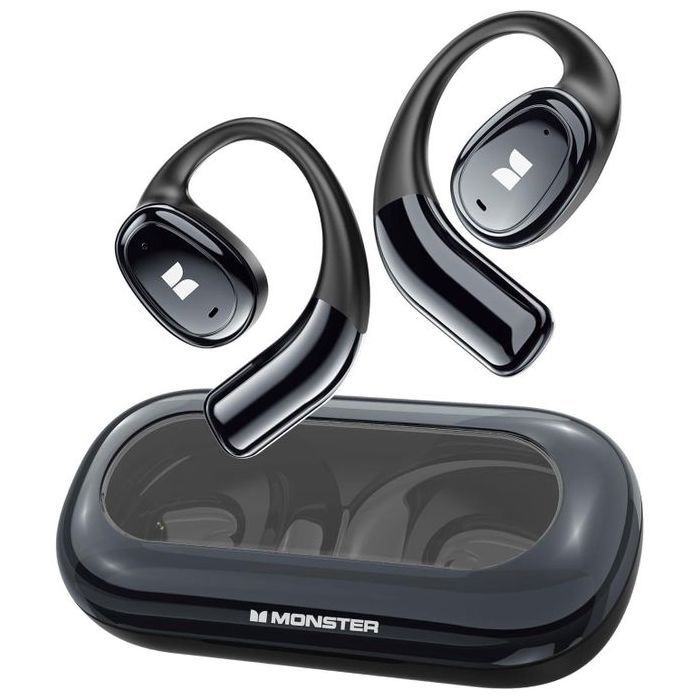 Monster Ecouteurs sans fil à oreilles ouvertes AC311 Bluetooth 5.4, 30h  son stéréo,tactile et écouteurs ouverts étanches IPX5