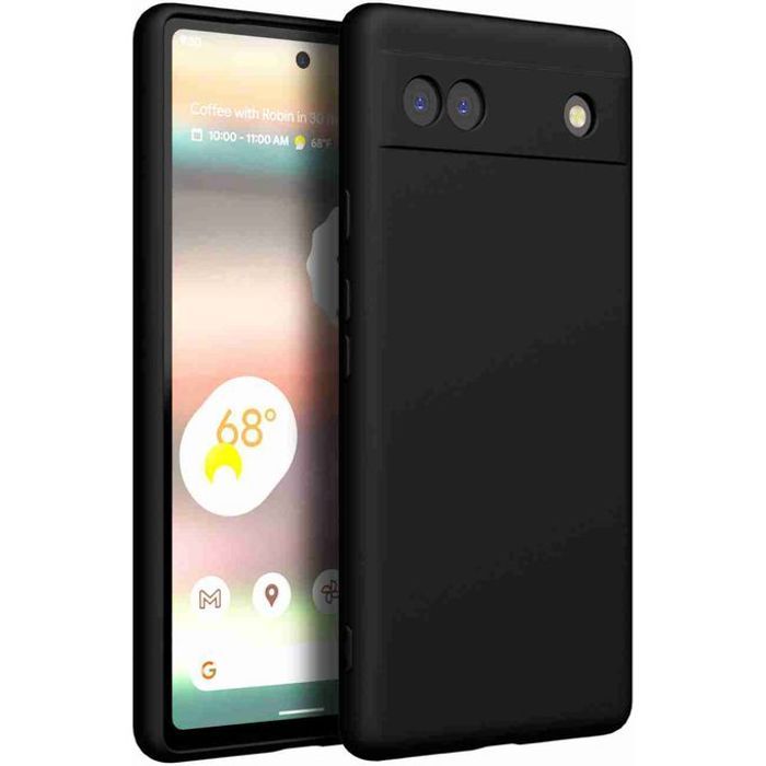 Pochette Silicone pour google pixel 6a : Noir