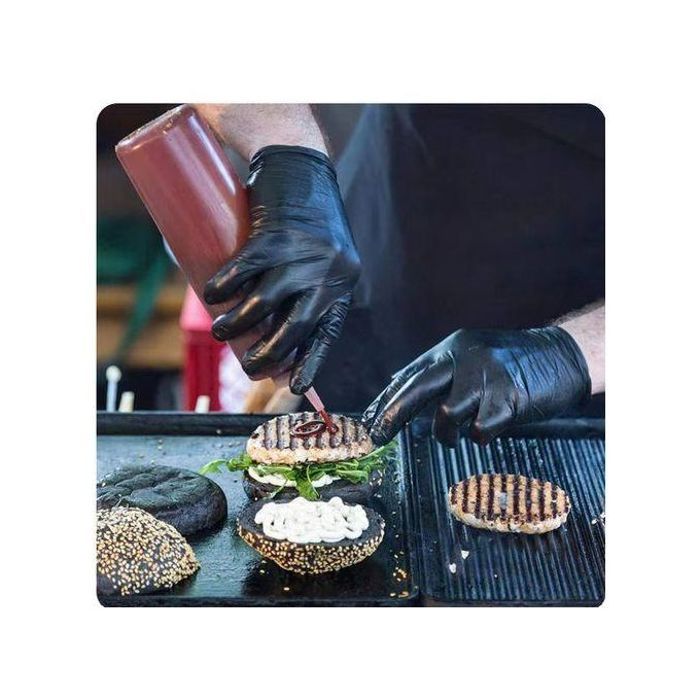 gants noir ,gants cuisine,VINYL,100 pcs ,LARGE