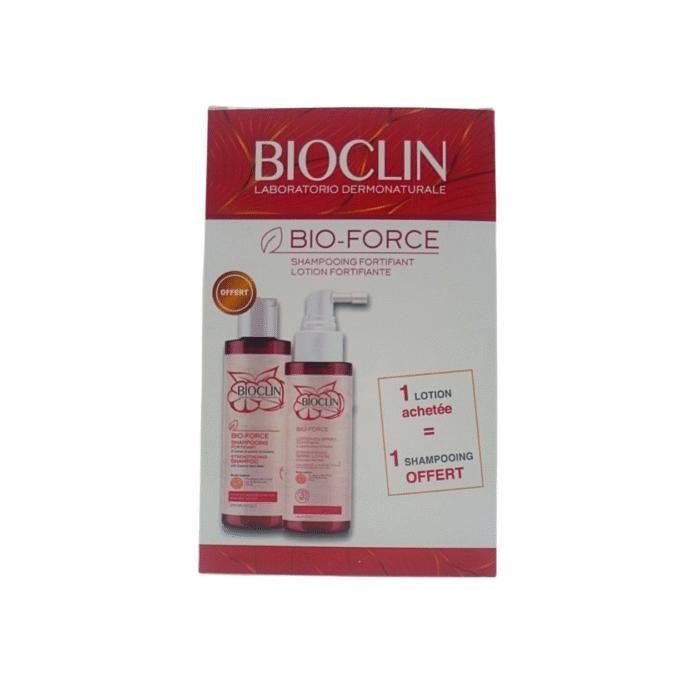 Lotion Spray et Shampoing Fortifiant - BIOCLIN - Bio-Force - 150ml + 200ml - Anti-chute - Cheveux sains
