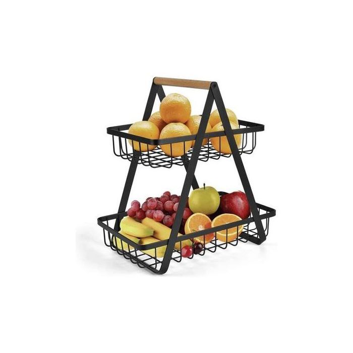 Panier à fruits de cuisine à 2 niveaux