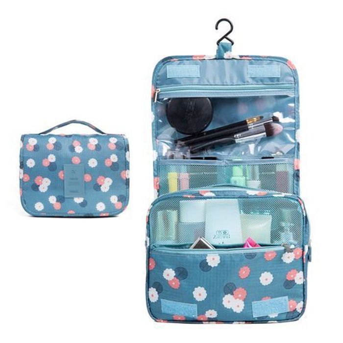 Trousse de Toilette Pour Rangement en Motif Blue Flowers