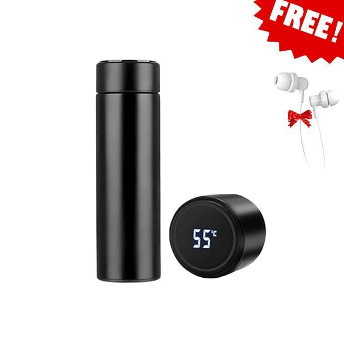 Intelligent Thermos Cup Affichage de la température de la tasse LED tactile numérique, Avec écouteurs Gratuit