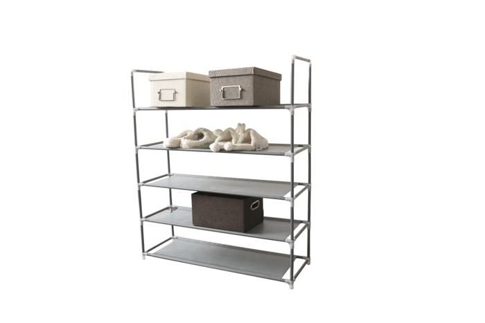 RACK CHAUSSURES 5 NIVEAUX 86.5x29x90CM