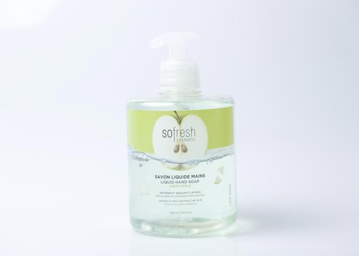Savon Liquide - SOFRESH - Pomme Verte - 500ml - Flacon-pompe - Sans parabène