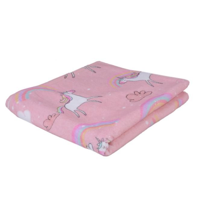 Serviette - Licorne - 70x130 cm - Rose - Douce - Lavable