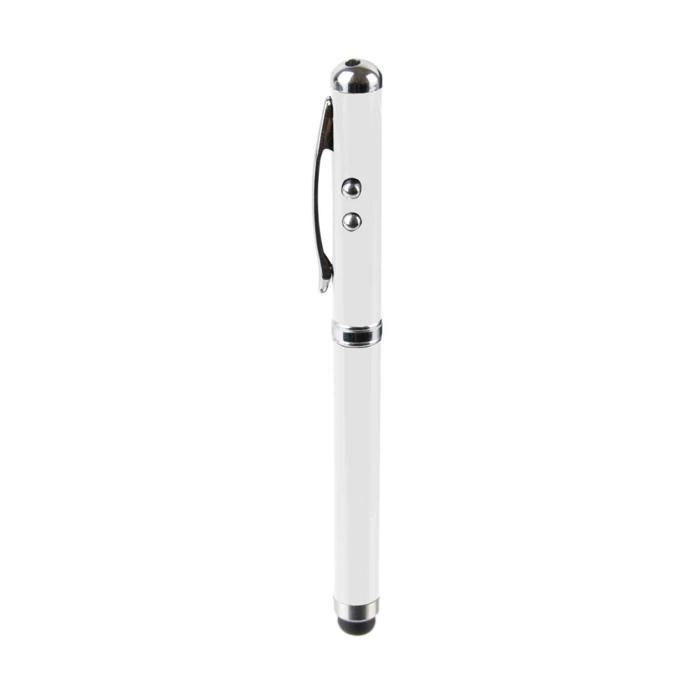 STYLO STYLET LASER LED 4EN1 M24 Blanc