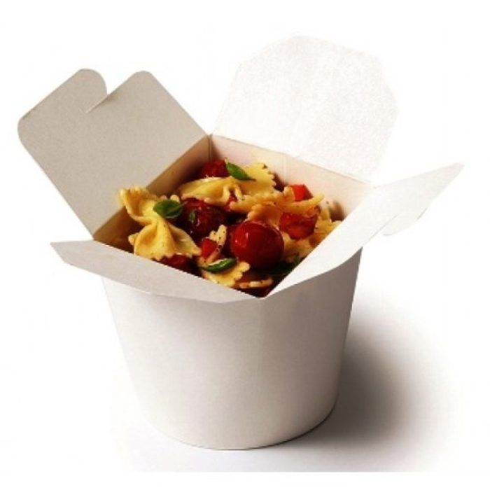 Pack de Boites à nouilles/pâtes en carton - Blanc