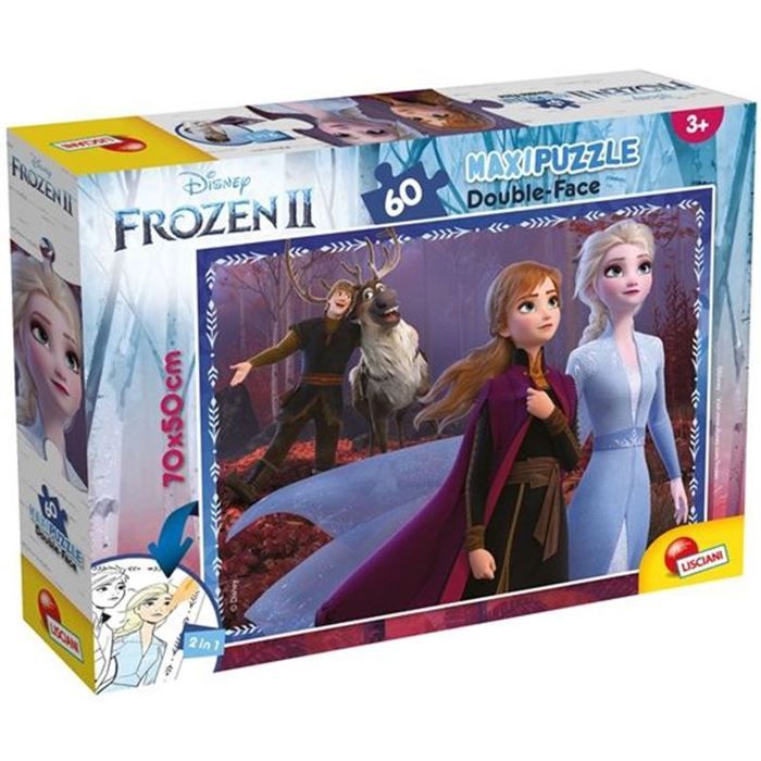 Puzzle - WDP - Frozen #2 - Double Face - 60 Pcs - 70x50cm