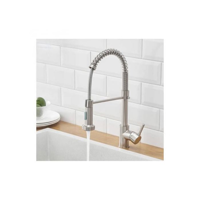 Robinet mitigeur cuisine - GENERIC - Flexible rotatif - Double sortie d'eau - Élégant - Chaud/Froid