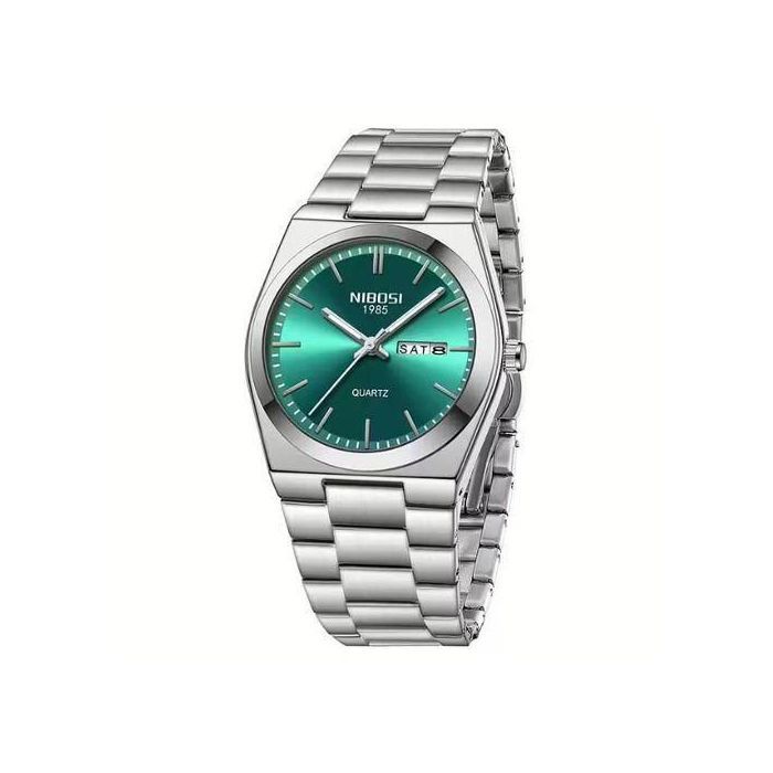 Montre - NIBOSI - Étanche - Acier inoxydable - Cadran vert - Style classique