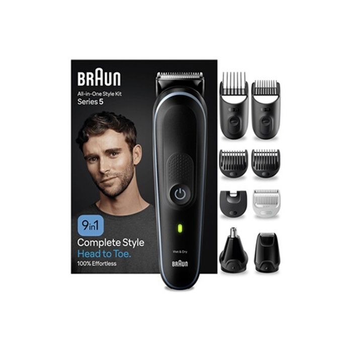 Tondeuse - BRAUN - MGK5411 - Autonomie 100 min - Lame en métal - Étanche et rechargeable