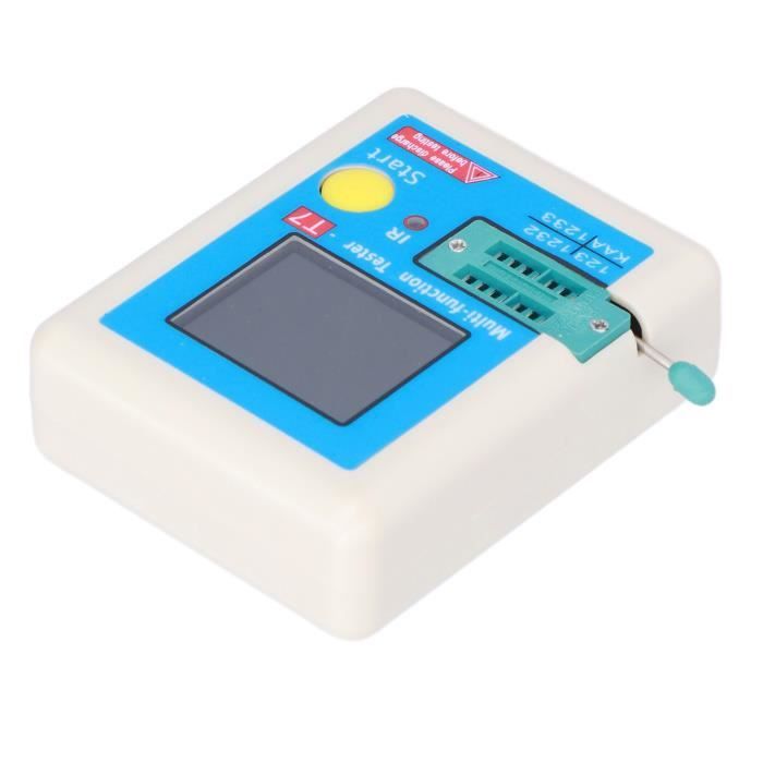 Drfeify Capacimètre LCR‑T7 Testeur de transistors à grande vitesse Détecteur de transistors à écran couleur Compteur de