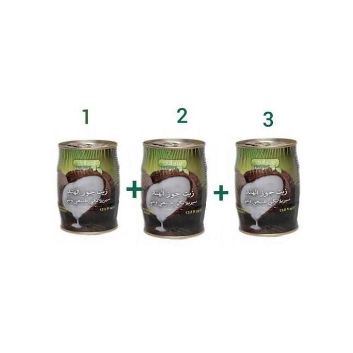 Huile de coco - Hemani - 100% bio - 400 ml - Lot de 3 - Hydratant et nourrissant
