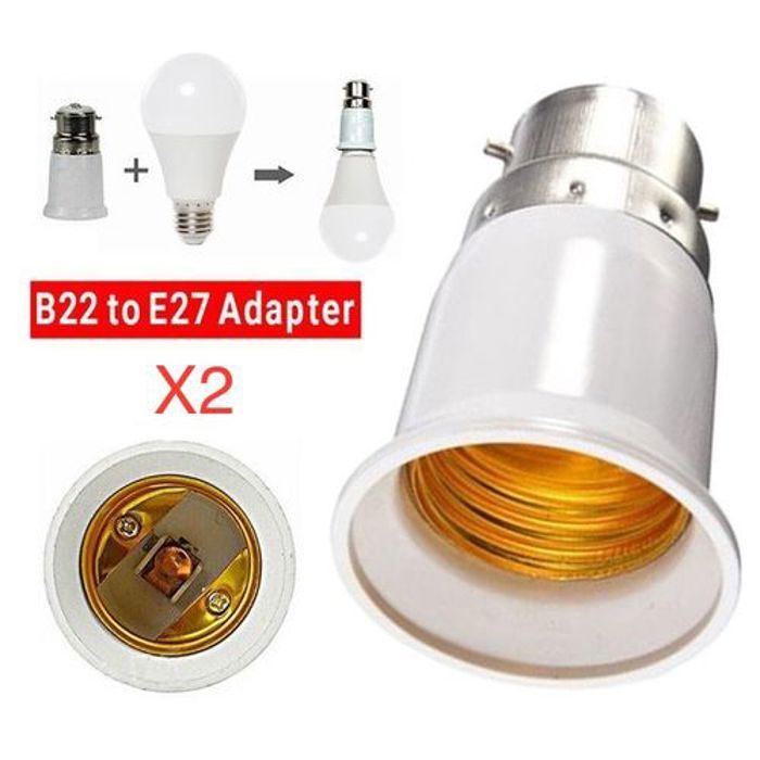 2 Adaptateur B22 vers convertisseur de lampe E27