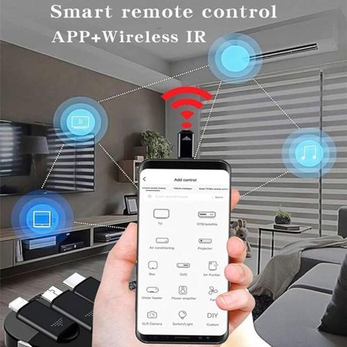 Télécommande infrarouge - Universel - Mini transmetteur - Compatible Type-C - Design compact - Noir