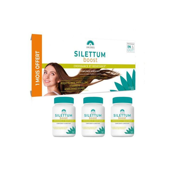 Jaldes Silettum Boost Croissance et Résistance du cheveux 3 x 60 gélules