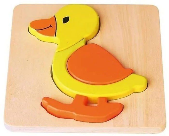 Puzzle en bois Canard Viga - Jeu/Jouet pour Bébé - Facile à Assembler - Mixte - Moins de 100 Pièces - Animaux