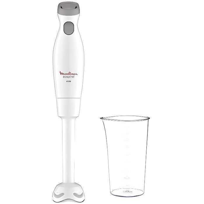 Mixeur plongeant - MOULINEX - DD45A1 Easychef - 450W - 2 présélections - Fonction turbo - Blanc
