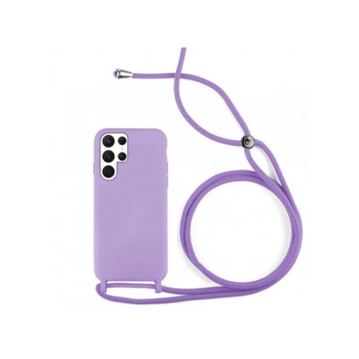 Coque Cordon - GENERAC - Samsung Galaxy S23 Ultra - Semi-rigide - Violet - Protection Chocs et Rayures