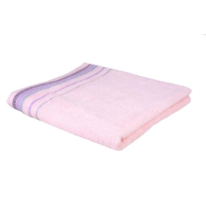 Serviette - IMMA - Rose douce - 70x140 cm - Absorbante - Élégante