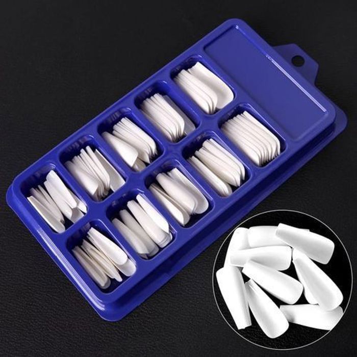 Faux ongles - Non spécifié - Long - 100 pièces - Demi couverture - Conique
