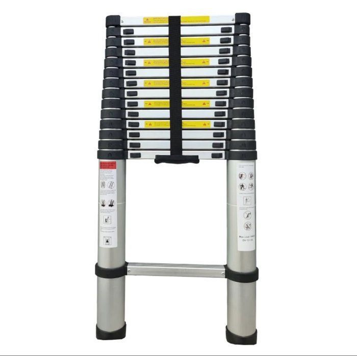 Échelle Télescopique - Aluminium - 3.8 M - Légère - Sécurité Renforcée - Charge 150 kg