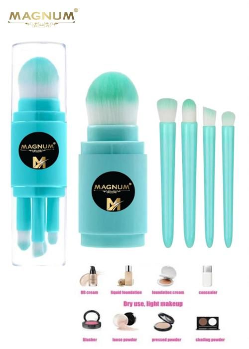 Pinceaux de Maquillage ,Professionnel 5 Pinceaux de poche avec étui  de protection.