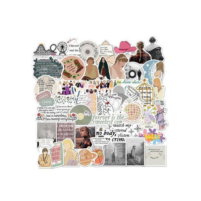 Stickers - Taylor Swift - 50pcs - Multicolore - Décoration murale - Mixte