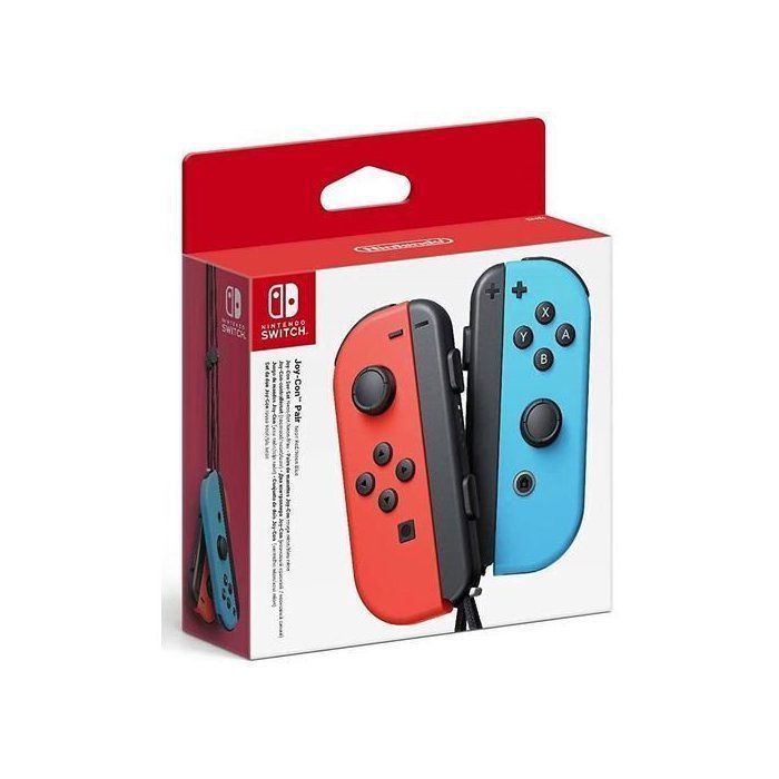 Nintendo Paire de Manette joy-con bleu & rouge néon Switch NINTENDO