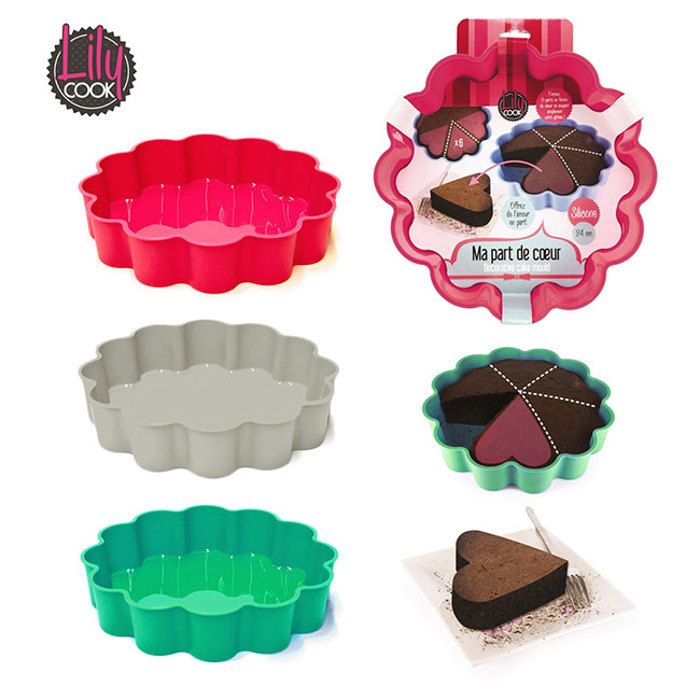Moule en silicone - Non spécifié - 24 cm - Rouge - Compatible congélateur - Compatible lave-vaisselle