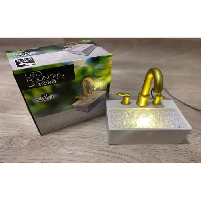 Fontaine de table - Décoratif - Blanc - Plastique - Résine - Intérieur