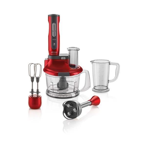Arzum AR1041, 1500 L, Mélangeur par immersion, Noir, Rouge, Transparent, Acier inoxydable, Acier inoxydable, Acier inoxydable