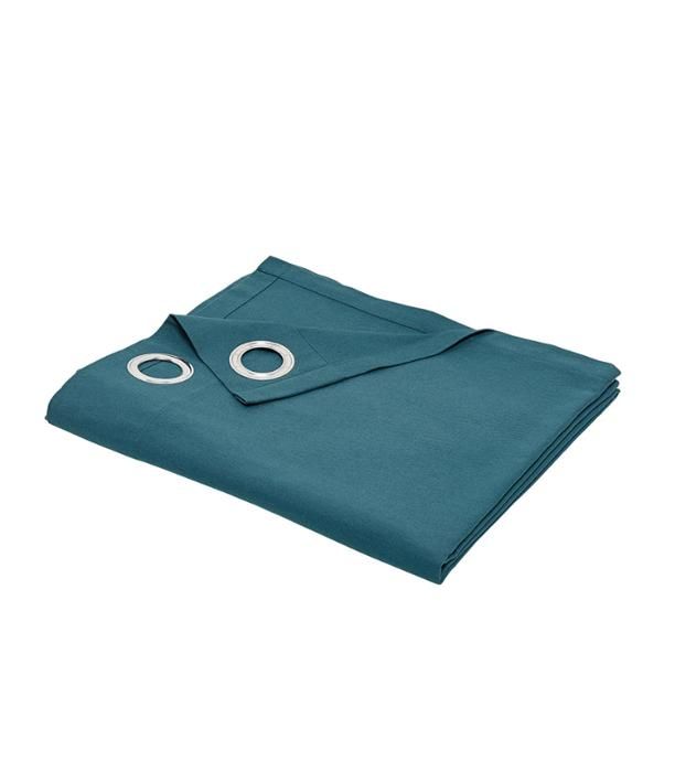 Rideau - Mobilium - 140x240 cm - Bleu - Naturelle - Lavable