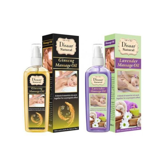 Huile de massage - Disaar - PACK 2 - 100 ml - Non gras - Relaxante