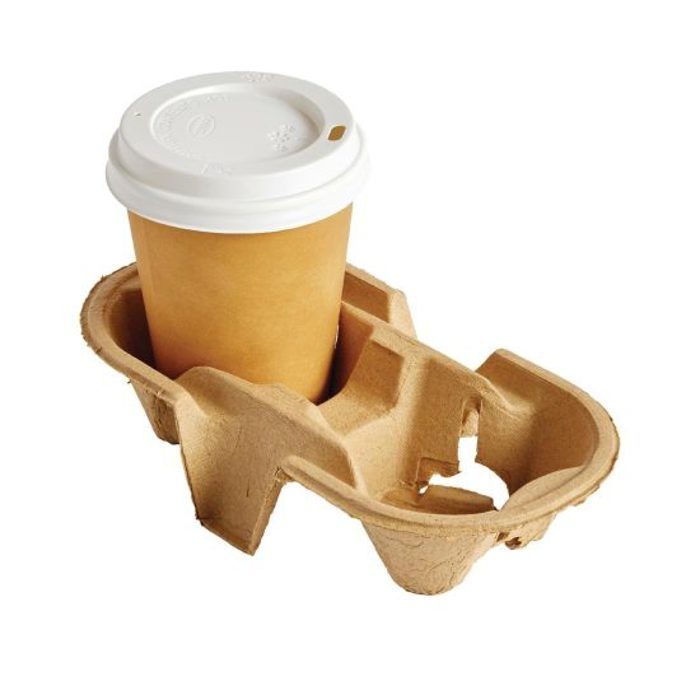 Pack de 100 Porte gobelets en carton pour 2 gobelets